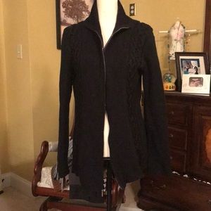 Sweater cardigan zip black large